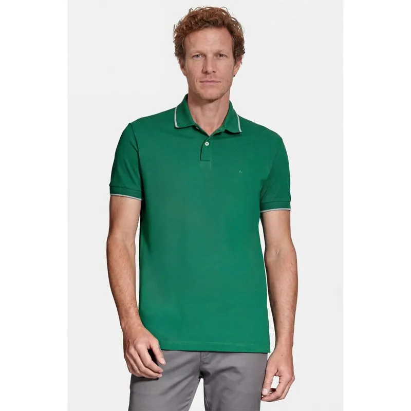 Polo Manga Curta Classic 1 Friso Verde Amaz Com Cinza Claro - XXG
