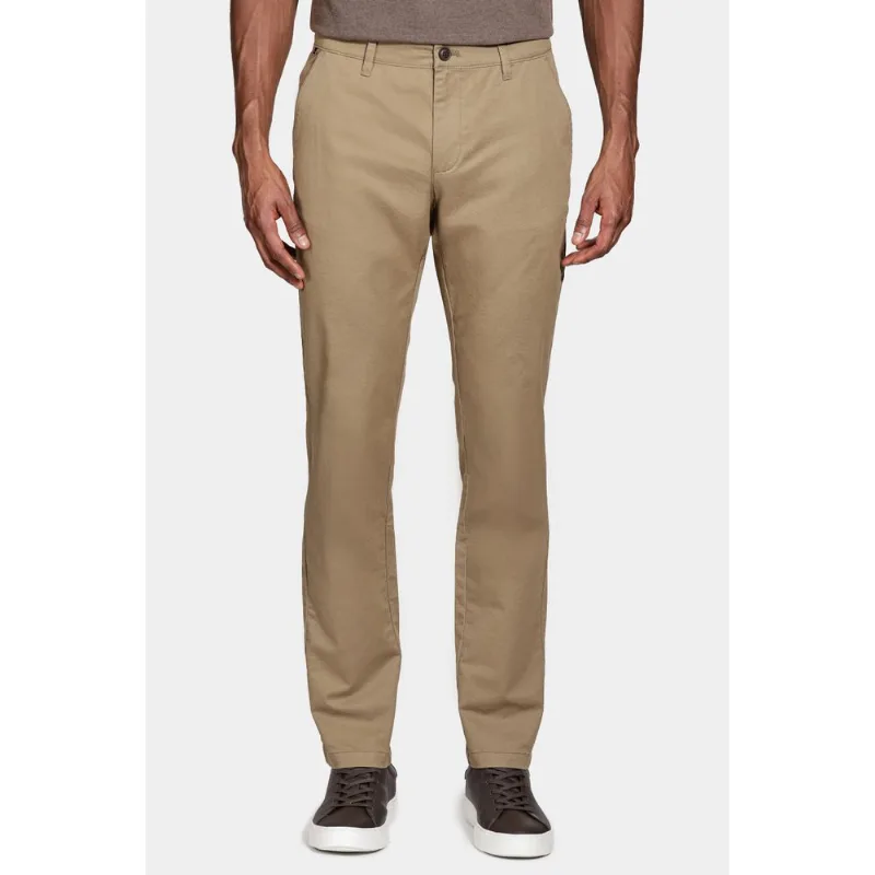 Calça Chino Algodão Premium Básica Caqui - 48