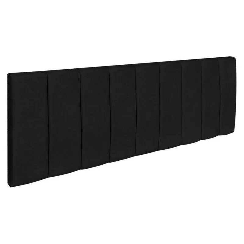 Cabeceira Painel King 1,95m Holanda Suede - Pallazio Cor Preto