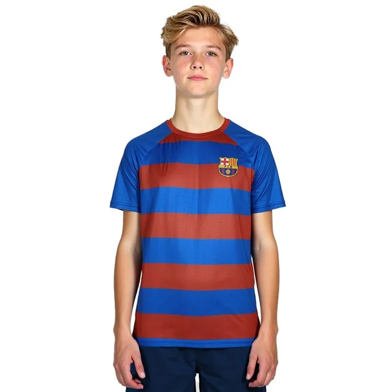 Camiseta Balboa Barcelona Infantil Azul Vermelho 14