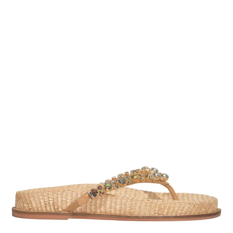 Papete Pedrarias Napa Soft Bege Palha 35