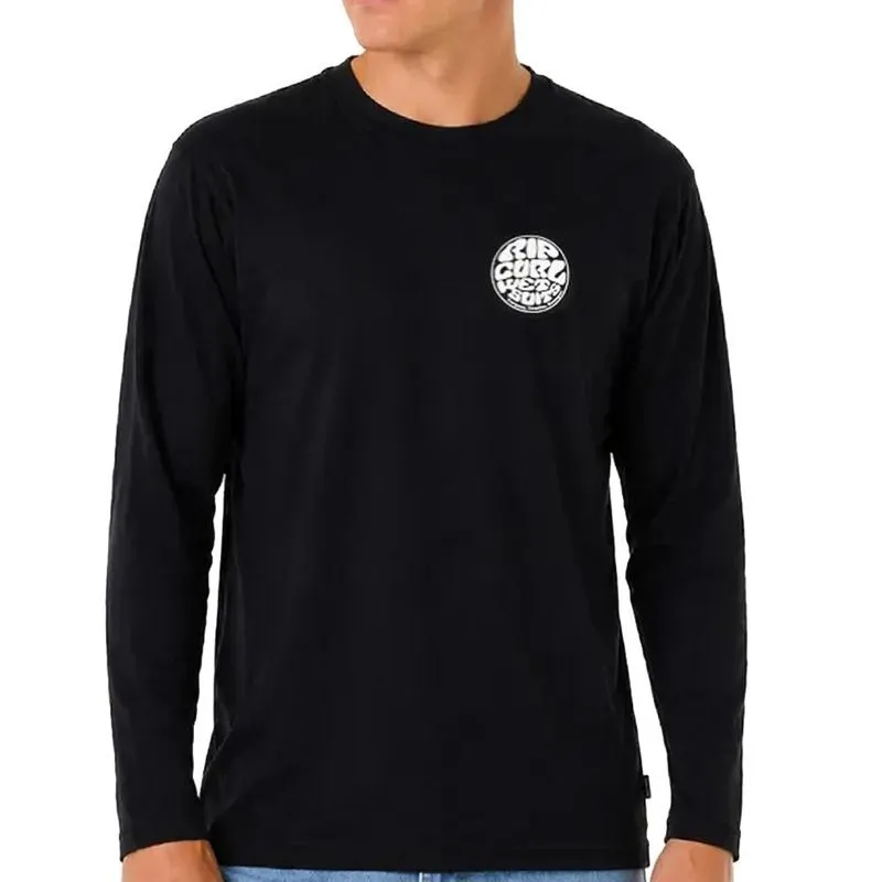 Camiseta Rip Curl Manga Longa Wettie Passage Icon WT26 Preto GG / preto