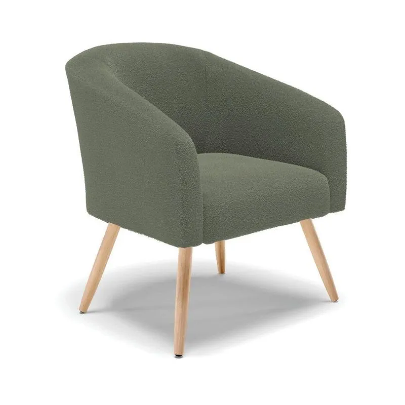 Cadeira Sala De Jantar Pé Palito Natural Stella Bouclê D03 - D'rossi Cor Verde Pistache