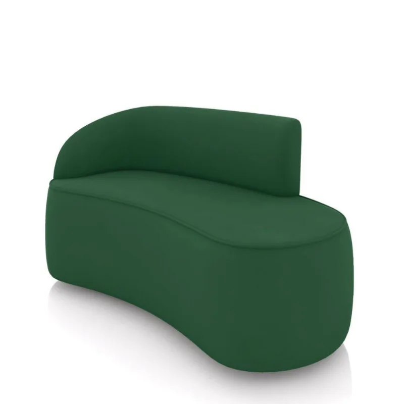 Sofá 2 Lugares Orgânico 140 Cm Morgan Veludo Verde D03 - D'rossi