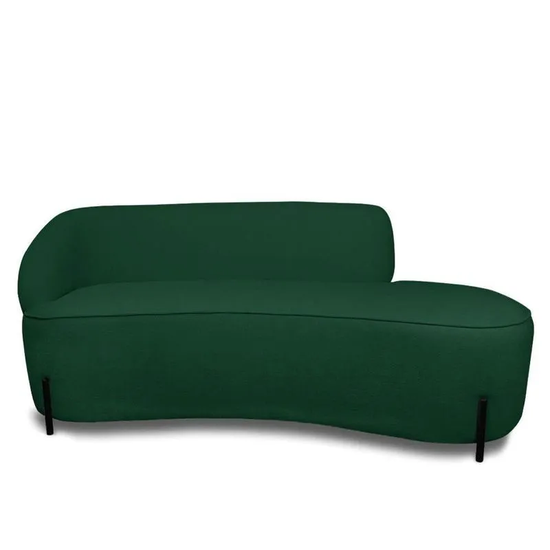 Sofá 4 Lugares Orgânico 220cm Pé Ferro Pto Morgan Bouclê Verde L01 - D'rossi
