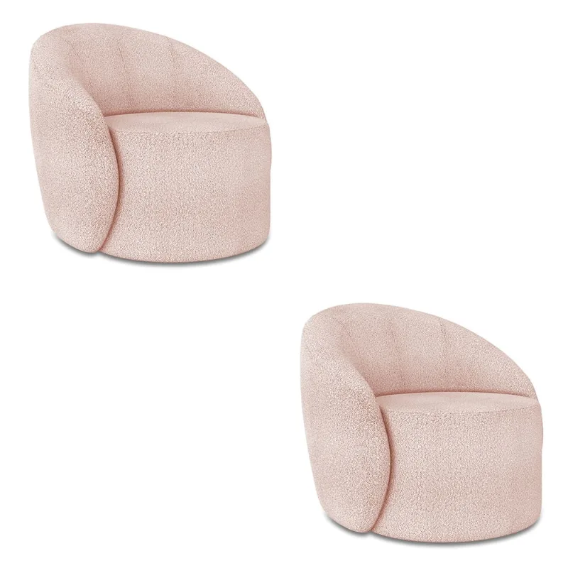 Poltrona Orgânica Giratória kit 2 Lua Bouclê D03 - D'Rossi Rose