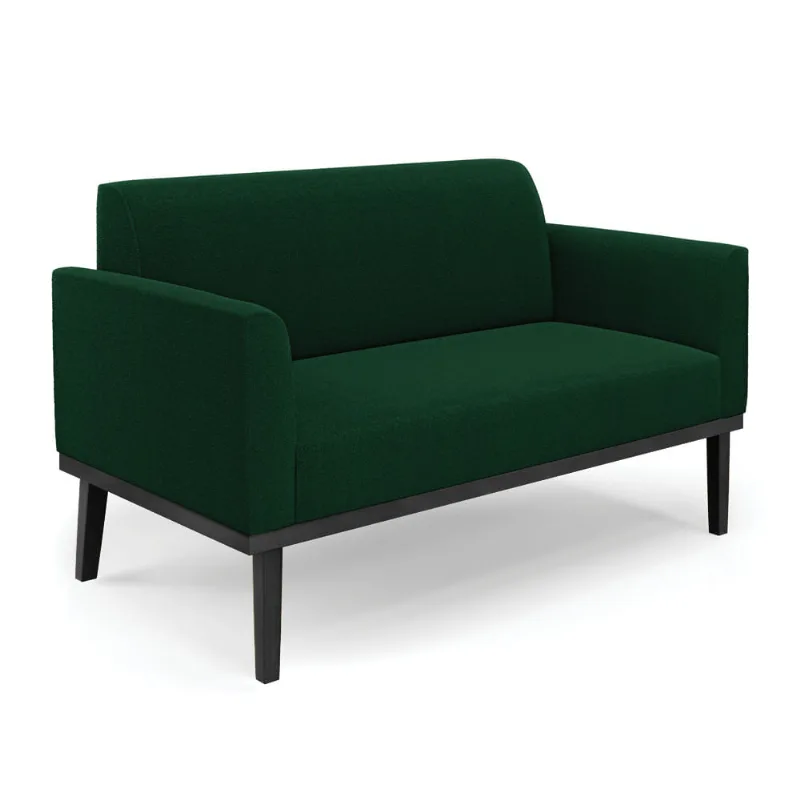 Sofá 2 Lugares Namoradeira Madeira Preto Marisa Bouclê D03 - D'Rossi Verde