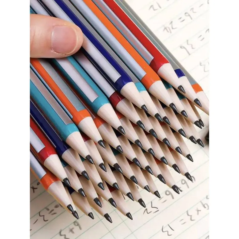 Lapiseira Kit Com 4 Unidades Retrô 2B Lápis Mecânico
