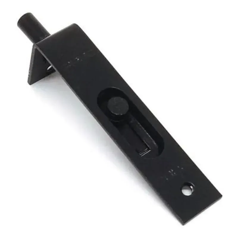 Trinco De Embutir Aço Para Porta De Madeira Preto Pado