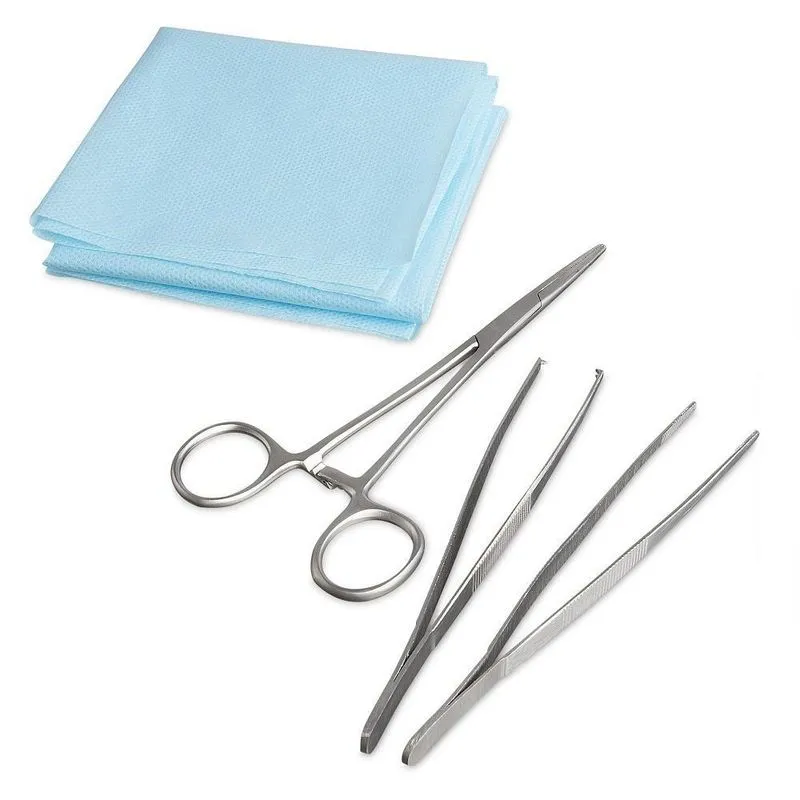 03un Kit Curativo Estéril Descartável De Metal Kolplast