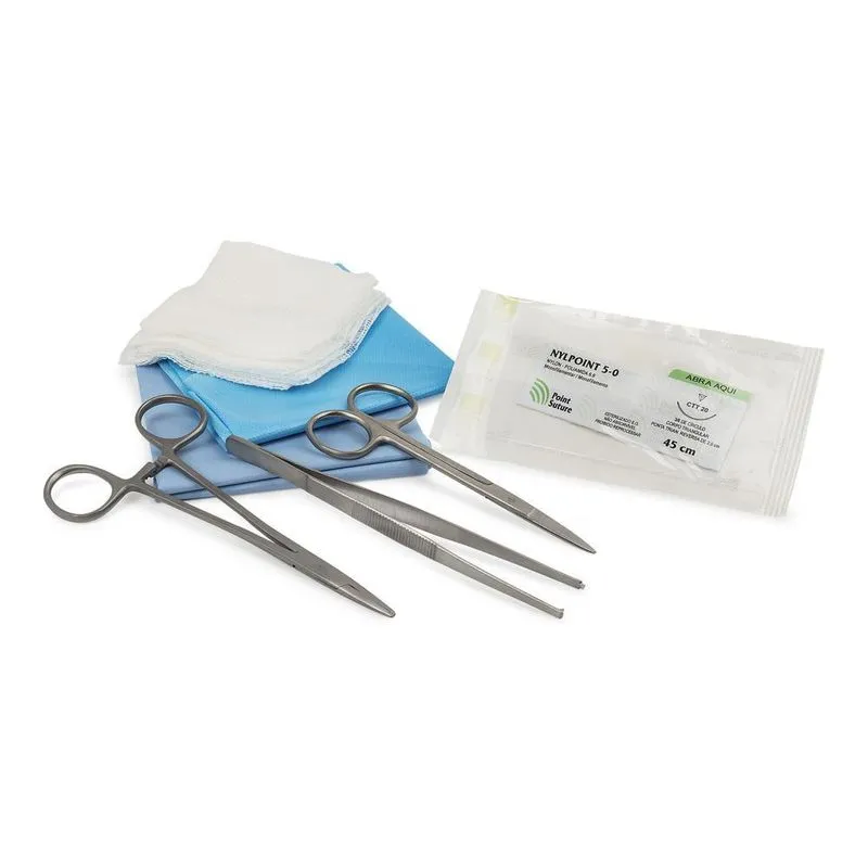 03un Kit De Sutura Estéril Descartável Kolplast