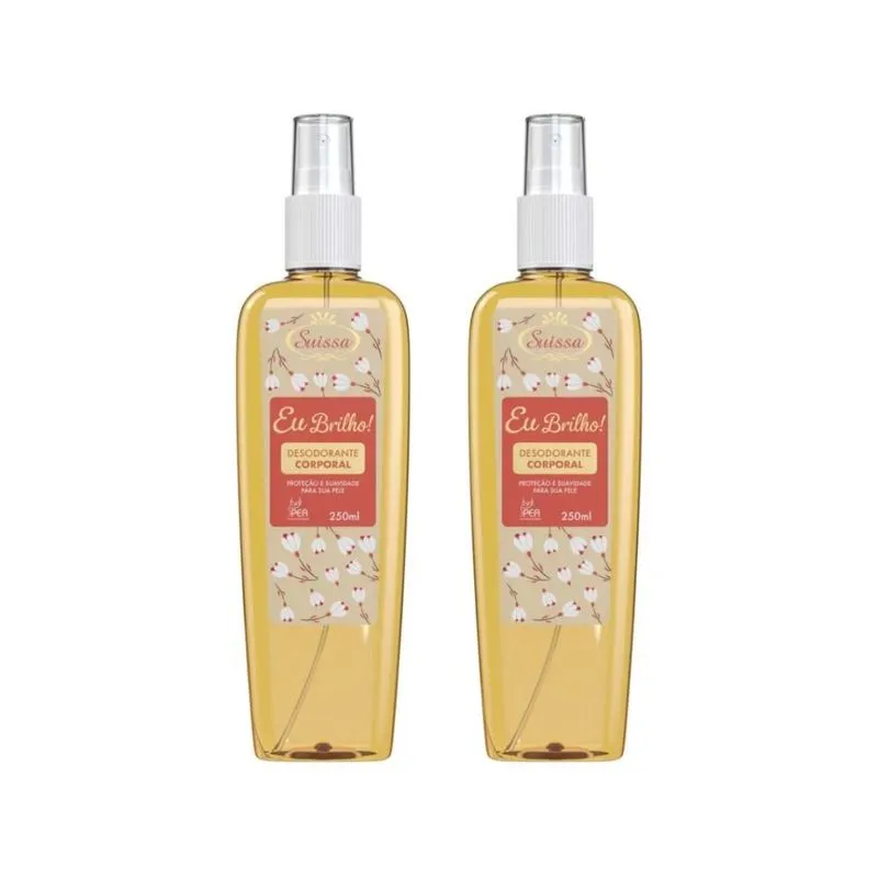 Colonia Suissa Splash 250Ml Eu Brilho - Kit Com 2Un