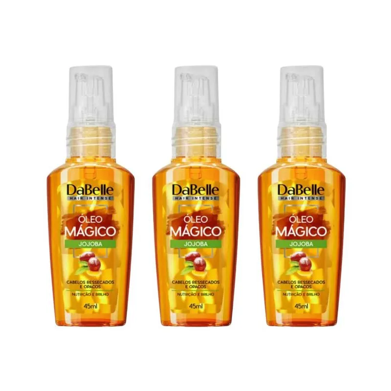 Oleo Capilar Dabelle 45ml Jojoba - Kit c/ 3un