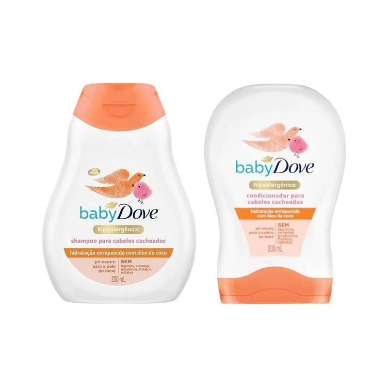 Kit Shampoo + Condicionador Dove Baby 200Ml Cabelos Cacheados