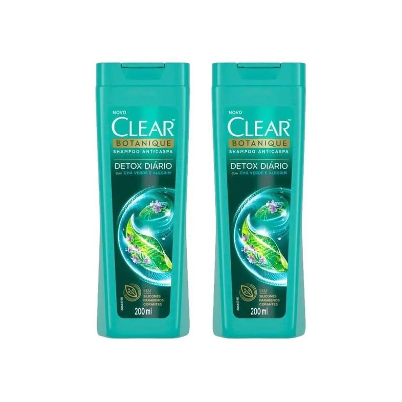 Shampoo Clear 200Ml Detox Diario-Kit C/2Un