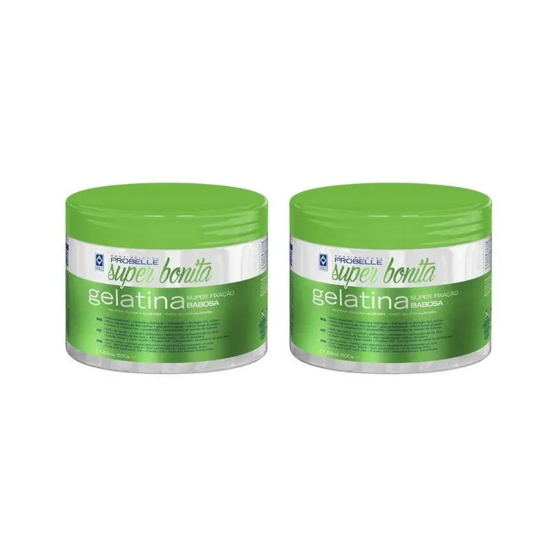 Gelatina Capilar Probelle Super Bonita 500G Babosa - Kit 2Un