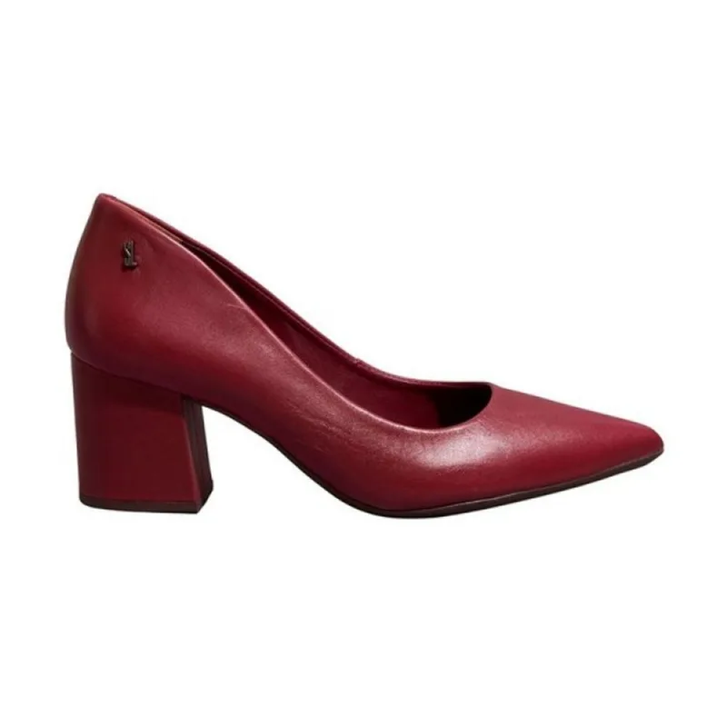 Sapato Scarpin Santa Lolla Pelica Soft Bico Grosso 35 / Vinho