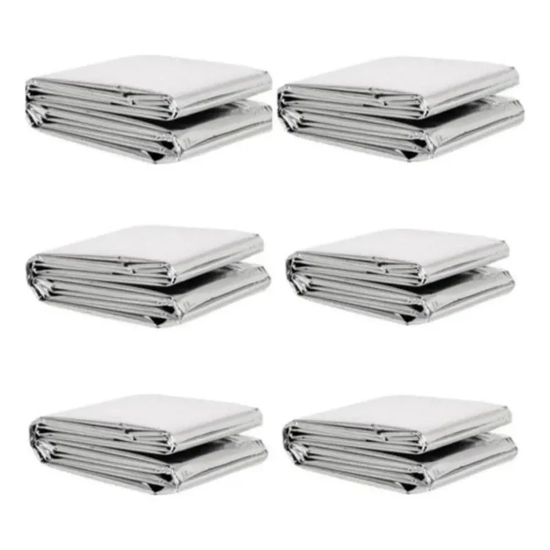 6 Cobertor Manta Térmica Aluminizado Isolante Emerg Resgate
