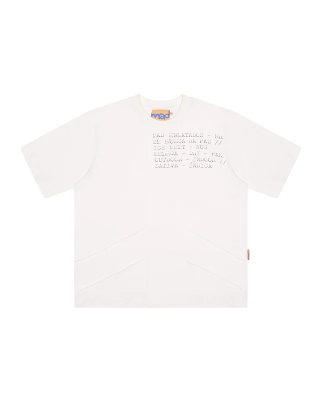 CAMISETA BORDADO DA PAZ (OFF WHITE) XG