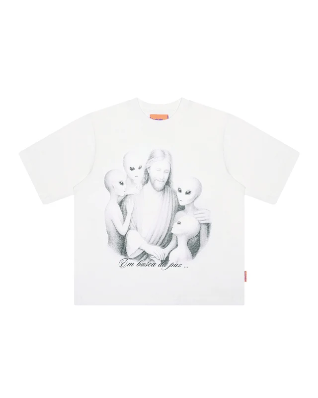 CAMISETA EM BUSCA DA PAZ... (OFF WHITE) GG