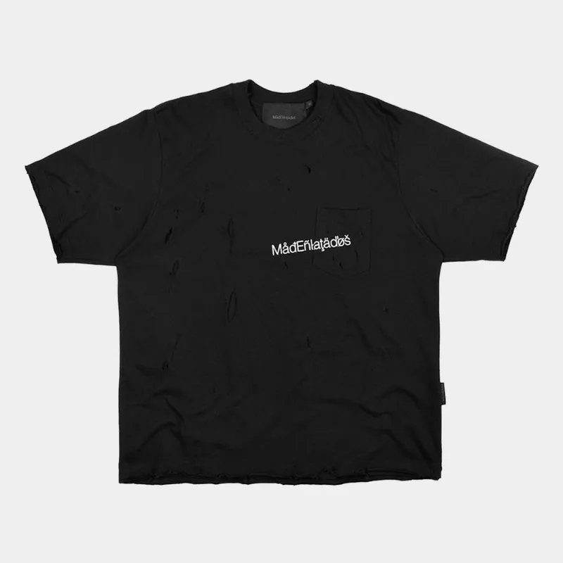 Camiseta Mad Destruída Masculina - Masculino - Preto
