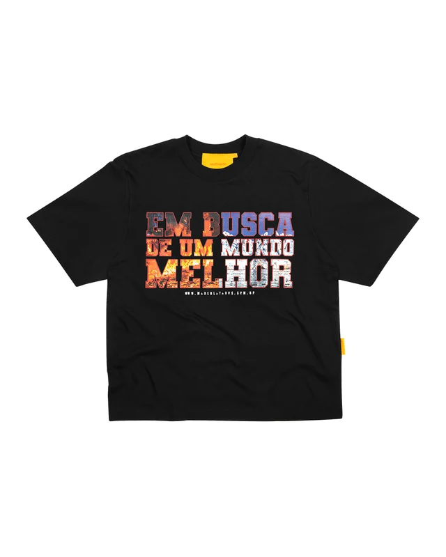 CAMISETA MUNDO MELHOR (PRETO) P