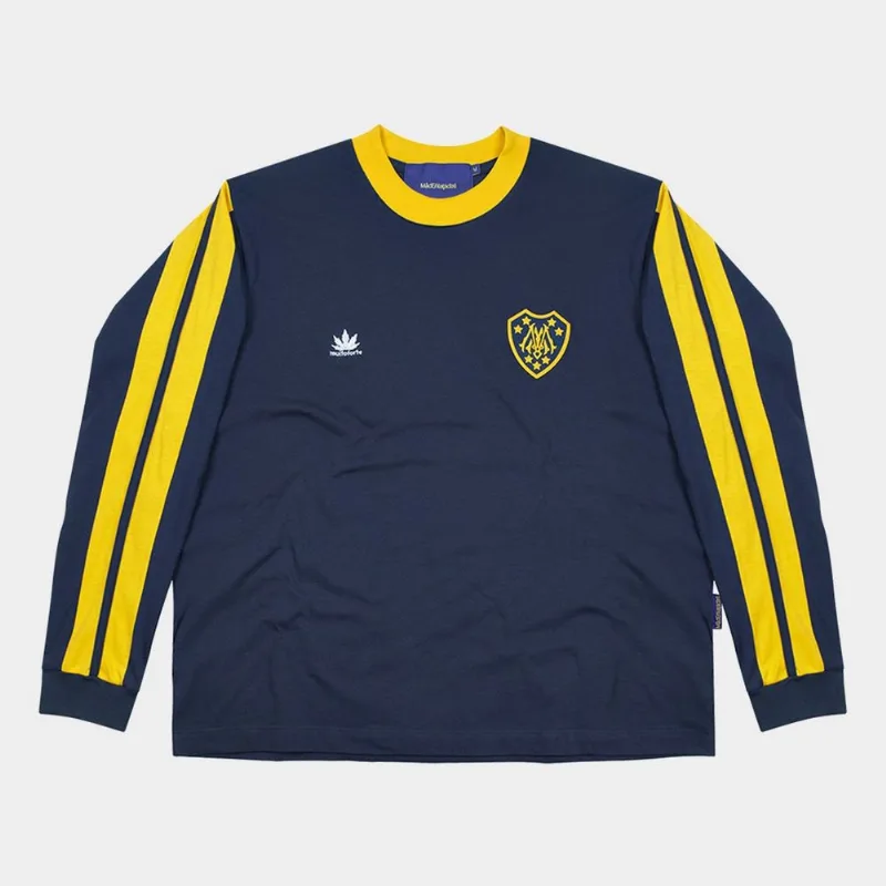 Camiseta Manga Longa Mad 4 Listras Masculina - Masculino - Marinho