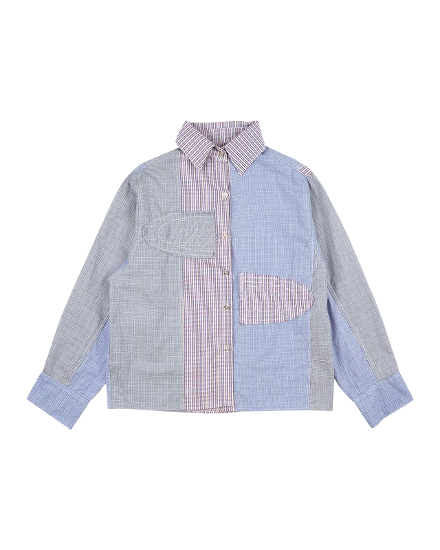 CAMISA FRAGMENTADA - PORTAL (AZUL) M