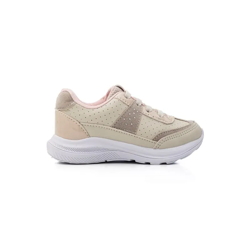 Tênis Jet Kids Casual Infantil Menina Cadarço 20.050-044 Off-White 23