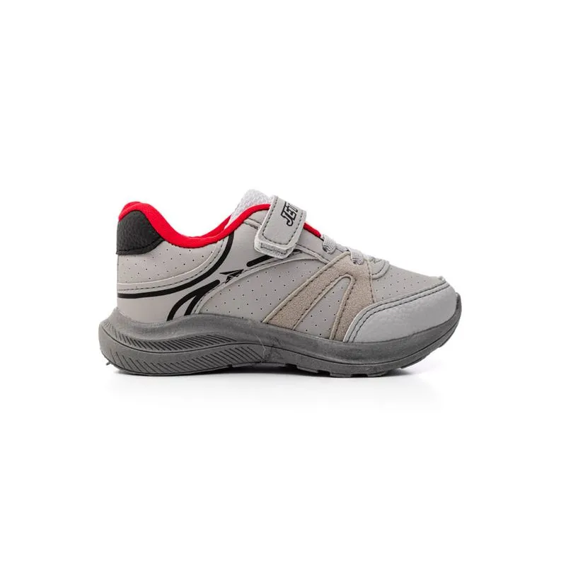 Tênis Jet Kids Casual Infantil Menino Velcro 20.056-030 Cinza 24