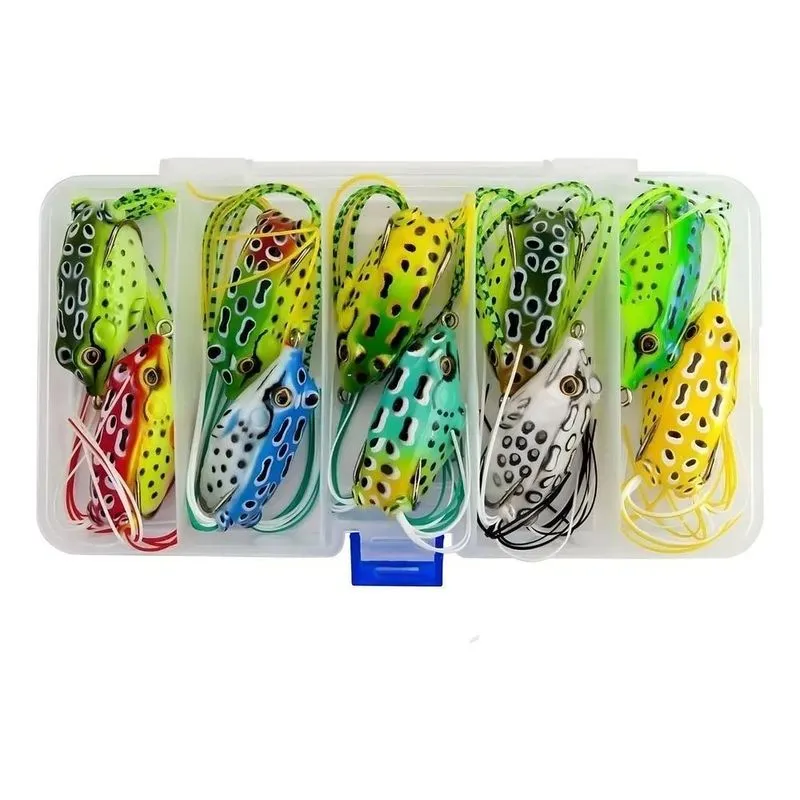 10 Isca Artificial - Frog Sapo Anti Enrosco Sapinho Iscas Rã