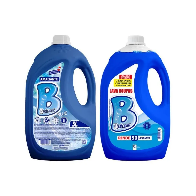 Kit Lava Roupas Líquido Eficiente E Amaciante Perfumado 5 L
