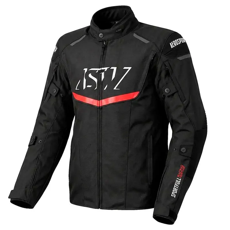 Jaqueta Masculina ASW Sportfull Jaqueta ASW Sportfull Preto Branco Vermelho M