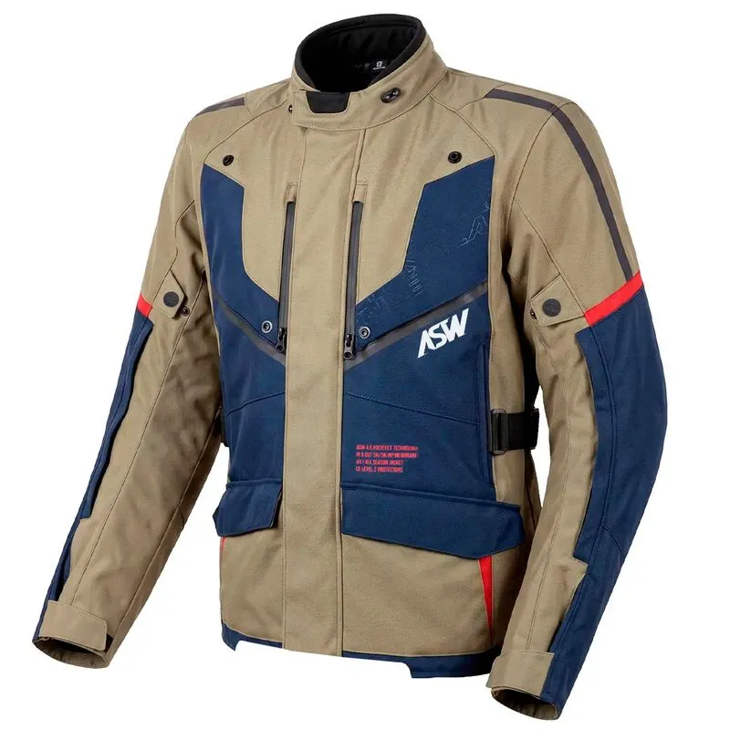 Jaqueta Masculina ASW Pangea 2.0 Marrom Marinho Vermelho 5XL