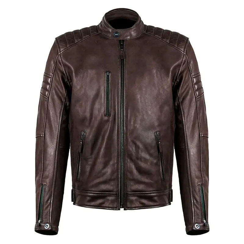 Jaqueta Masculina ASW Couro Topgun Café 2XL