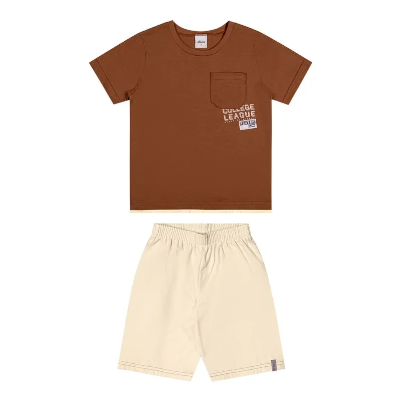Conjunto Infantil Menino Sport Chic Elian Marrom 4