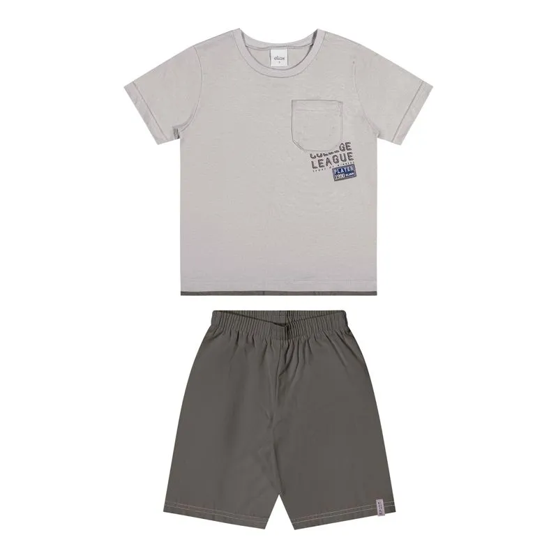 Conjunto Infantil Menino Sport Chic Elian Cinza 10