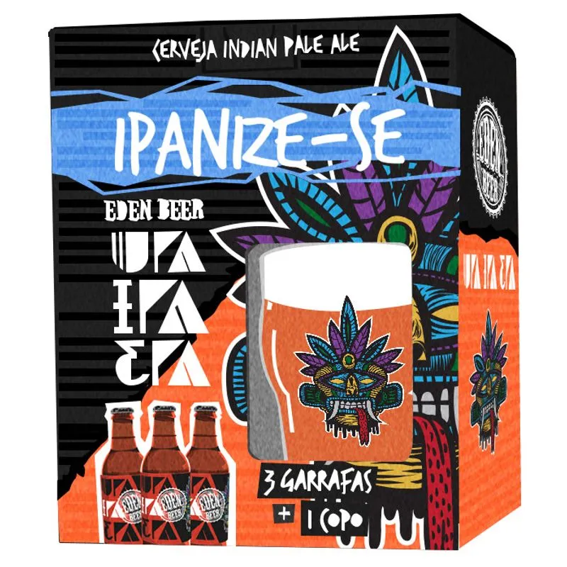 Kit EDEN BEER Ipanize + SE 3 Garrafas + 1 Copo
