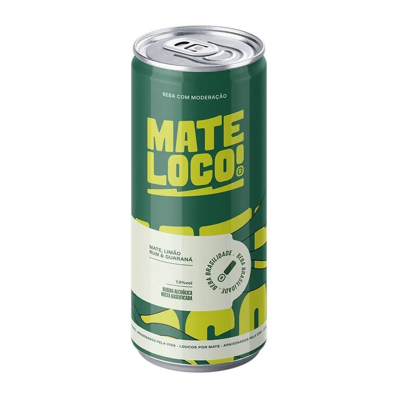Bebida mista MATE LOCO Mate, Limão, Rum & Guaraná 350ml