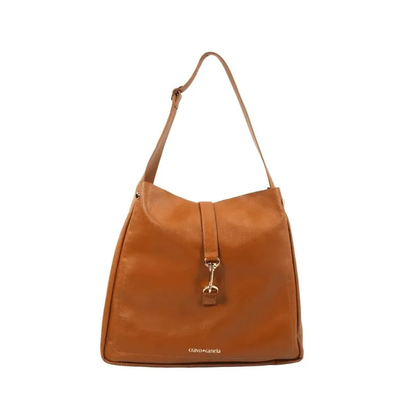Bolsa Feminina Cravo E Canela 4107 Hobo Gabi Couro Floater UN / Terracota