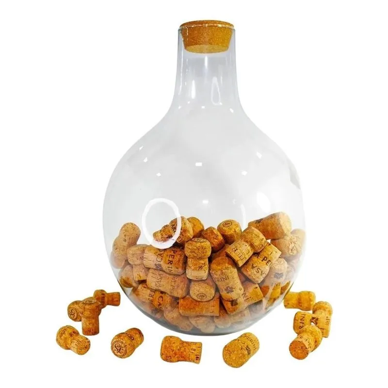 Garrafão Gigante De Vidro Decorativo Porta Rolha 15 Lts