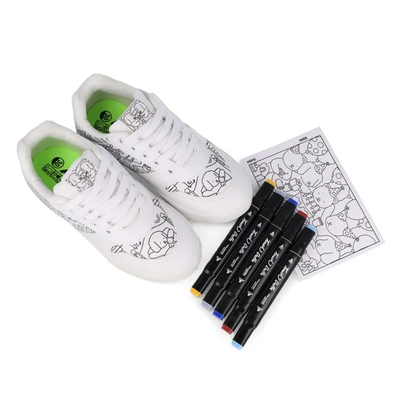 Tênis Infantil Bobbie Goods Mini Pé Personalizável Branco + Caneta Touch e Livro 34