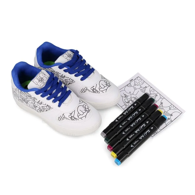 Tênis Mini Pé Bobbie Goods Personalizável Infantil Branco + Caneta Touch e Livro 33