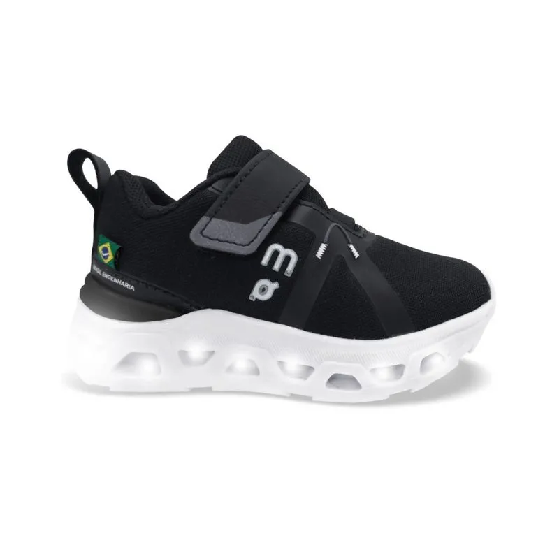 Tênis Mini Pé Tita Led Infantil Preto 23