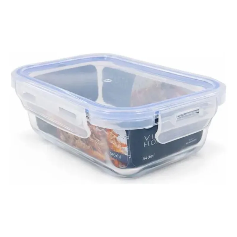 Pote Hermético Retangular com Trava 640 ml - Vista Home