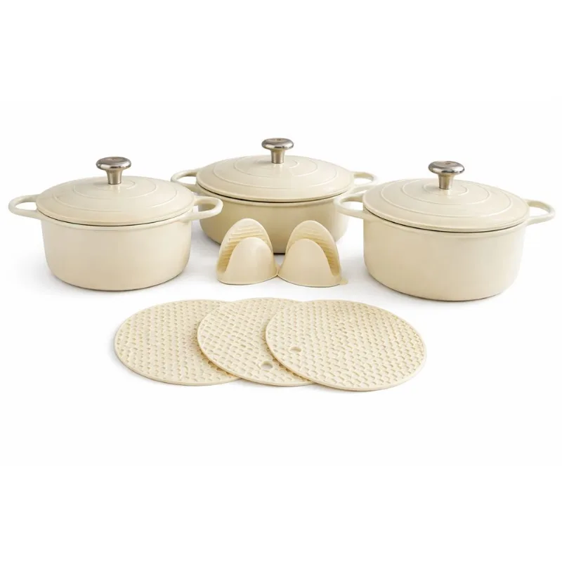 Jogo de Caçarolas C/Indução Amalfi Creme VH5024 - Vista Home