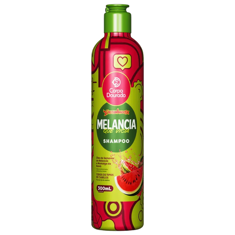 SHAMPOO PARA TODOS OS TIPOS DE CABELO MELANCIA QUE VICIA 300ML