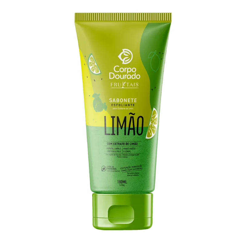 ESFOLIANTE CORPORAL FRUKTAIS LIMAO E CARVAO ATIVADO BISNAGA 180ml