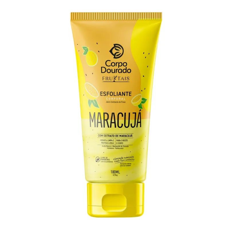 ESFOLIANTE CORPORAL FRUKTAIS MARACUJA E CAMOMILA BISNAGA 180ml