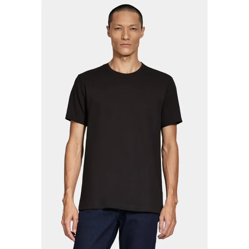 Camiseta Manga Curta Piquet Peruano Preto - G